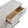 Wly Wide Dresser | 6 Drawers w Black Handles | White Oak & Gray