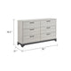 Wly Wide Dresser | 6 Drawers w Black Handles | White Oak & Gray