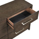 Ema Wide Dresser | 6 Drawers w Chrome Handles | Dark Walnut Brown