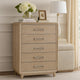 Wily Tall Dresser Chest | 5 Drawers w Nickel Bar Handles | Natural Brown