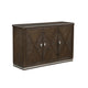 Lecy Sideboard Buffet Console | 56" | 3 Cabinets w Adjustable Shelves | Dark Brown