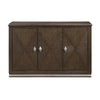 Lecy Sideboard Buffet Console | 56" | 3 Cabinets w Adjustable Shelves | Dark Brown