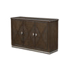 Lecy Sideboard Buffet Console | 56" | 3 Cabinets w Adjustable Shelves | Dark Brown