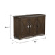 Lecy Sideboard Buffet Console | 56" | 3 Cabinets w Adjustable Shelves | Dark Brown