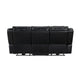 Hem Power Reclining Sofa w Drop Down Cupholders | Black Faux Leather