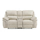 Tony Manual Reclining Loveseat w Center Console | USB Ports | Sand Brown