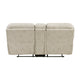 Tony Manual Reclining Loveseat w Center Console | USB Ports | Sand Brown
