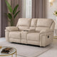 Tony Manual Reclining Loveseat w Center Console | USB Ports | Sand Brown