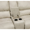 Tony Power Reclining Loveseat w Center Console | USB Ports | Sand Brown