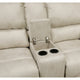 Tony Power Reclining Loveseat w Center Console | USB Ports | Sand Brown