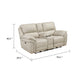 Tony Power Reclining Loveseat w Center Console | USB Ports | Sand Brown