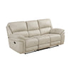 Tony Manual Reclining Sofa | Plush Sand Brown Microfiber & Foam