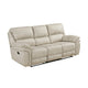 Tony Manual Reclining Sofa | Plush Sand Brown Microfiber & Foam