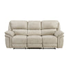 Tony Manual Reclining Sofa | Plush Sand Brown Microfiber & Foam