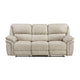 Tony Manual Reclining Sofa | Plush Sand Brown Microfiber & Foam
