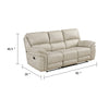Tony Manual Reclining Sofa | Plush Sand Brown Microfiber & Foam