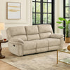 Tony Manual Reclining Sofa | Plush Sand Brown Microfiber & Foam