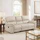 Tony Manual Reclining Sofa | Plush Sand Brown Microfiber & Foam