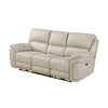 Tony Power Reclining Sofa w USB Ports | Sand Brown Microfiber & Foam