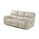 Tony Power Reclining Sofa w USB Ports | Sand Brown Microfiber & Foam