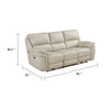 Tony Power Reclining Sofa w USB Ports | Sand Brown Microfiber & Foam