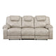 Lily Manual Reclining Sofa | Polished Pewter Gray Microfiber & Foam