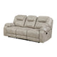 Lily Manual Reclining Sofa | Polished Pewter Gray Microfiber & Foam