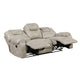 Lily Manual Reclining Sofa | Polished Pewter Gray Microfiber & Foam