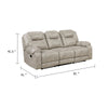 Lily Manual Reclining Sofa | Polished Pewter Gray Microfiber & Foam