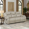 Lily Manual Reclining Sofa | Polished Pewter Gray Microfiber & Foam