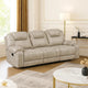 Lily Manual Reclining Sofa | Polished Pewter Gray Microfiber & Foam