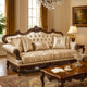 Hesar Sofa | 5 Pillows | Vintage Style Chenille Tufted | Cherry Brown Wood Frame