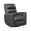 Demy Swivel Glider Manual Reclining Chair | Gray Faux Leather Cushions