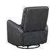 Demy Swivel Glider Manual Reclining Chair | Gray Faux Leather Cushions