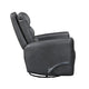 Demy Swivel Glider Manual Reclining Chair | Gray Faux Leather Cushions