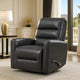 Demy Swivel Glider Manual Reclining Chair | Gray Faux Leather Cushions