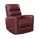Demy Swivel Glider Manual Reclining Chair | Red Faux Leather Cushions