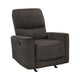 Ray Rocker Manual Reclining Chair | Chocolate Brown Polished Microfiber