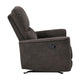 Ray Rocker Manual Reclining Chair | Chocolate Brown Polished Microfiber