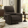 Ray Rocker Manual Reclining Chair | Chocolate Brown Polished Microfiber