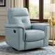 Rem Swivel Glider Manual Reclining Chair | Light Blue Top Grain Leather