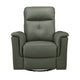 Rem Swivel Glider Manual Reclining Chair | Green Top Grain Leather