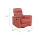 Rem Swivel Glider Manual Reclining Chair | Coral Red Top Grain Leather