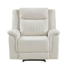 Nez Manual Reclining Chair | Contrast Edges | Beige Polished Microfiber