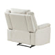 Nez Manual Reclining Chair | Contrast Edges | Beige Polished Microfiber