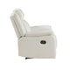 Nez Manual Reclining Chair | Contrast Edges | Beige Polished Microfiber