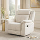 Nez Manual Reclining Chair | Contrast Edges | Beige Polished Microfiber