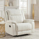 Nez Manual Reclining Chair | Contrast Edges | Beige Polished Microfiber