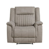 Nez Manual Reclining Chair | Contrast Edges | Dove Gray Microfiber