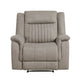 Nez Manual Reclining Chair | Contrast Edges | Dove Gray Microfiber